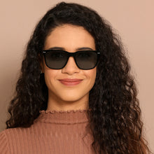 Load image into Gallery viewer, Black Wayfarer Full Rim Unisex Sunglasses by John Jacobs-137126