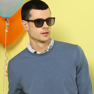 Black Wayfarer Full Rim Unisex Sunglasses by John Jacobs-137126