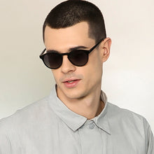 Load image into Gallery viewer, Black Round Full Rim Unisex Sunglasses by John Jacobs-134863