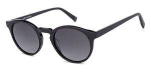 Black Round Full Rim Unisex Sunglasses by John Jacobs-134863