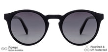 Load image into Gallery viewer, Black Round Full Rim Unisex Sunglasses by John Jacobs-134863