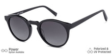 Load image into Gallery viewer, Black Round Full Rim Unisex Sunglasses by John Jacobs-134863