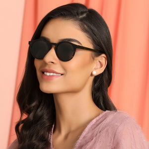 Brown Round Full Rim Unisex Sunglasses by John Jacobs-134865