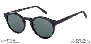 Brown Round Full Rim Unisex Sunglasses by John Jacobs-134865