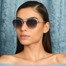 Load image into Gallery viewer, Silver Hexagonal Full Rim Unisex Sunglasses by John Jacobs-134942