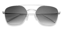 Load image into Gallery viewer, Silver Hexagonal Full Rim Unisex Sunglasses by John Jacobs-134942