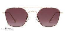 Load image into Gallery viewer, Gold Square Full Rim Women Sunglasses by John Jacobs-148400