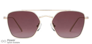 Gold Square Full Rim Women Sunglasses by John Jacobs-148400