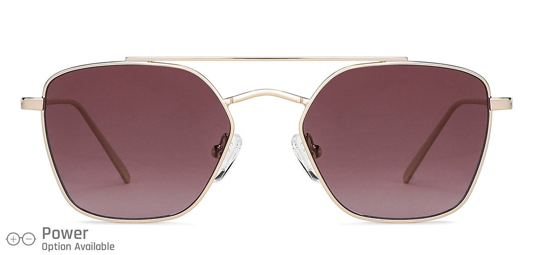 Gold Square Full Rim Women Sunglasses by John Jacobs-148400