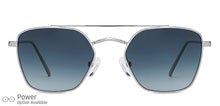 Load image into Gallery viewer, Silver Square Full Rim Unisex Sunglasses by John Jacobs-148398