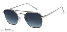 Load image into Gallery viewer, Silver Square Full Rim Unisex Sunglasses by John Jacobs-148398