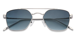 Silver Square Full Rim Unisex Sunglasses by John Jacobs-148398