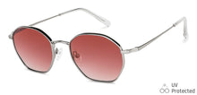 Load image into Gallery viewer, Silver Hexagonal Full Rim Women Sunglasses by John Jacobs-147676