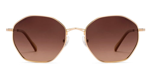 Gold Round Full Rim Unisex Sunglasses by John Jacobs-211679