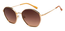 Load image into Gallery viewer, Gold Round Full Rim Unisex Sunglasses by John Jacobs-211679