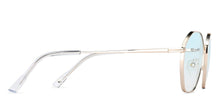 Load image into Gallery viewer, Gold Hexagonal Full Rim Unisex Sunglasses by John Jacobs-148406