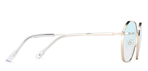 Gold Hexagonal Full Rim Unisex Sunglasses by John Jacobs-148406