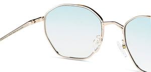 Gold Hexagonal Full Rim Unisex Sunglasses by John Jacobs-148406