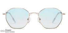 Load image into Gallery viewer, Gold Hexagonal Full Rim Unisex Sunglasses by John Jacobs-148406