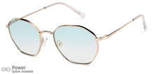 Load image into Gallery viewer, Gold Hexagonal Full Rim Unisex Sunglasses by John Jacobs-148406