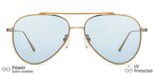 Load image into Gallery viewer, Gold Aviator Full Rim Unisex Sunglasses by John Jacobs-147903