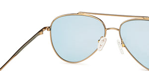 Gold Aviator Full Rim Unisex Sunglasses by John Jacobs-147903