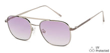 Load image into Gallery viewer, Silver Square Full Rim Unisex Sunglasses by John Jacobs-147660