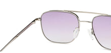Load image into Gallery viewer, Silver Square Full Rim Unisex Sunglasses by John Jacobs-147660