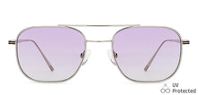 Load image into Gallery viewer, Silver Square Full Rim Unisex Sunglasses by John Jacobs-147660