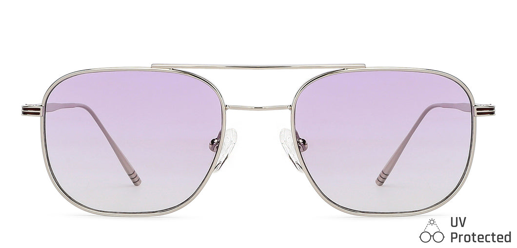 Silver Square Full Rim Unisex Sunglasses by John Jacobs-147660