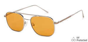 Silver Square Full Rim Unisex Sunglasses by John Jacobs-147662