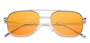 Silver Square Full Rim Unisex Sunglasses by John Jacobs-147662