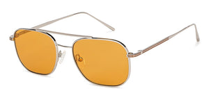 Silver Square Full Rim Unisex Sunglasses by John Jacobs-147662