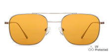 Load image into Gallery viewer, Silver Square Full Rim Unisex Sunglasses by John Jacobs-147662