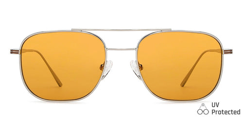 Silver Square Full Rim Unisex Sunglasses by John Jacobs-147662