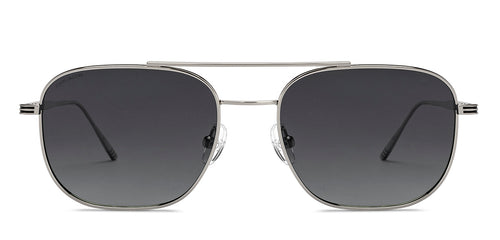 Silver Aviator Full Rim Unisex Sunglasses by John Jacobs-211673