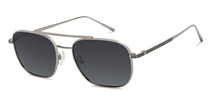 Silver Aviator Full Rim Unisex Sunglasses by John Jacobs-211673