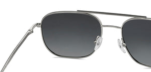 Silver Aviator Full Rim Unisex Sunglasses by John Jacobs-211673