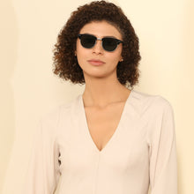 Load image into Gallery viewer, Black Clubmaster Full Rim Unisex Sunglasses by John Jacobs-203841
