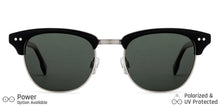 Load image into Gallery viewer, Black Clubmaster Full Rim Unisex Sunglasses by John Jacobs-203841