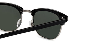 Black Clubmaster Full Rim Unisex Sunglasses by John Jacobs-135865