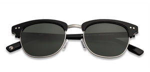 Black Clubmaster Full Rim Unisex Sunglasses by John Jacobs-203841