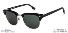 Load image into Gallery viewer, Black Clubmaster Full Rim Unisex Sunglasses by John Jacobs-203841