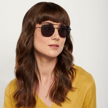 Load image into Gallery viewer, Black Hexagonal Full Rim Unisex Sunglasses by John Jacobs-203936
