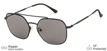 Load image into Gallery viewer, Black Hexagonal Full Rim Unisex Sunglasses by John Jacobs-136387