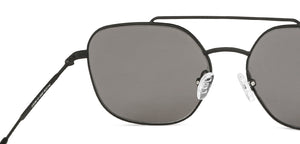 Black Hexagonal Full Rim Unisex Sunglasses by John Jacobs-136387