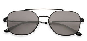 Black Hexagonal Full Rim Unisex Sunglasses by John Jacobs-136387