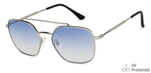 Load image into Gallery viewer, Silver Hexagonal Full Rim Unisex Sunglasses by John Jacobs-148410