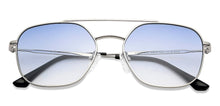 Load image into Gallery viewer, Silver Hexagonal Full Rim Unisex Sunglasses by John Jacobs-148410