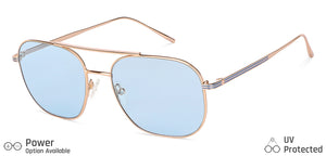 Gold Square Full Rim Unisex Sunglasses by John Jacobs-136389